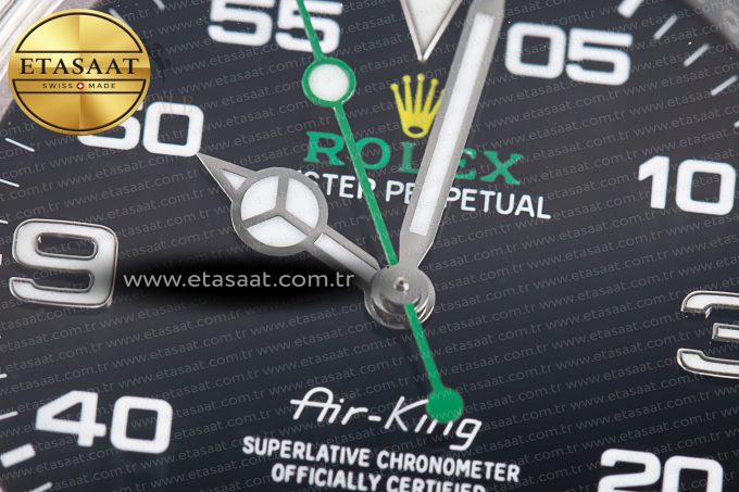 Air-King 126900 Clean 1:1 Best Edition 904L Steel Black Dial on SS Bracelet VR3230 - Görsel 9