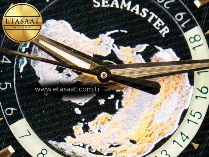 Aqua Terra GMT Worldtimer 150M 43mm 24 VSF 1:1 Best Edition Green Dial on SS Bracelet A8938 Super Clone - Görsel 14
