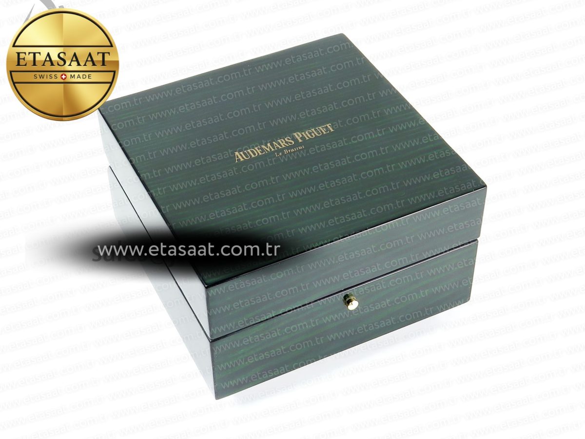 AUDEMARS PIGUET NEW GREEN WOODEN WATCH BOX AND PAPERS IMPORTANT NOTE - Görsel 3