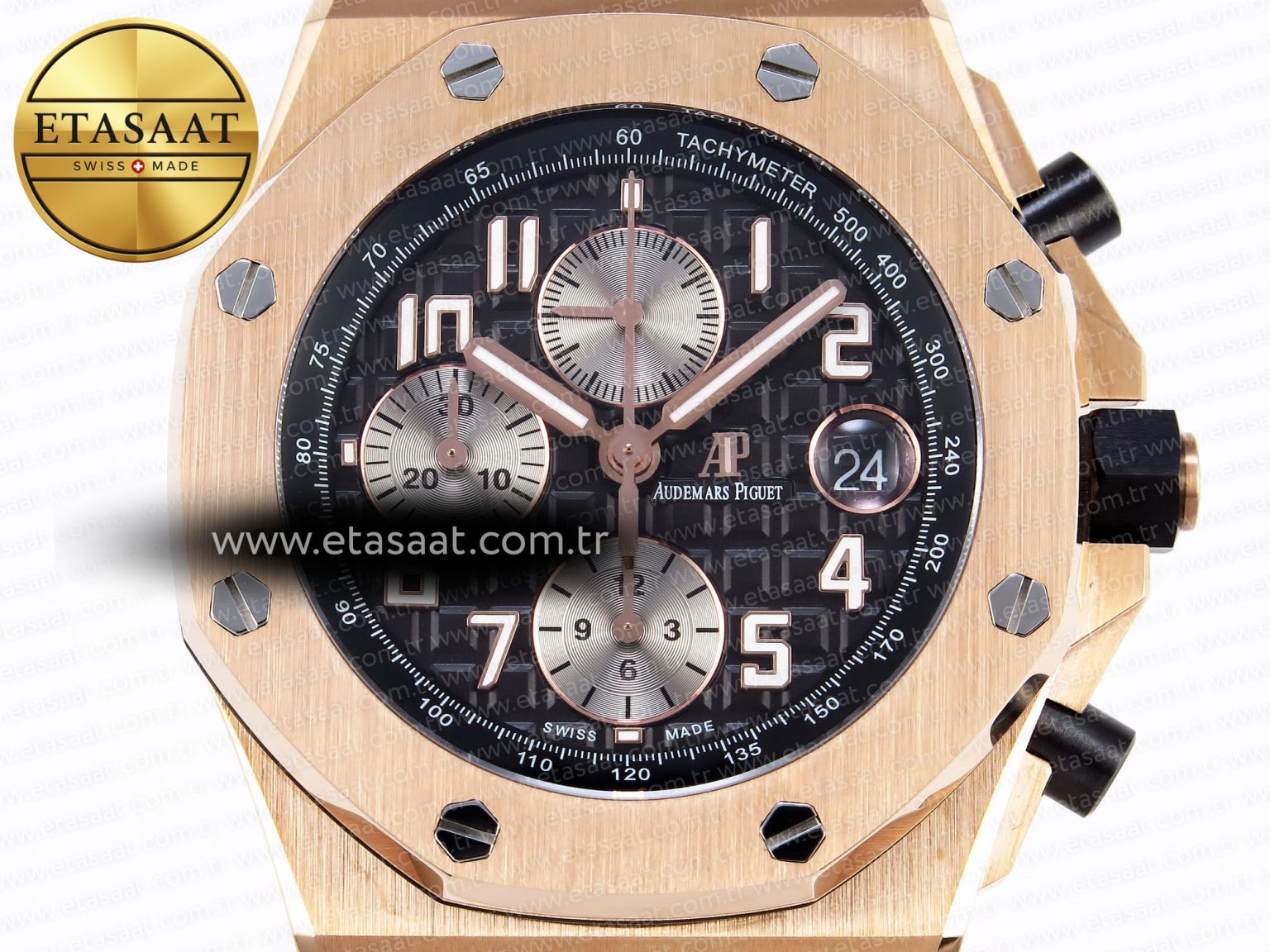 Audemars Piguet Royal Oak  RG/RG Black/Num APF A3126 - Görsel 4