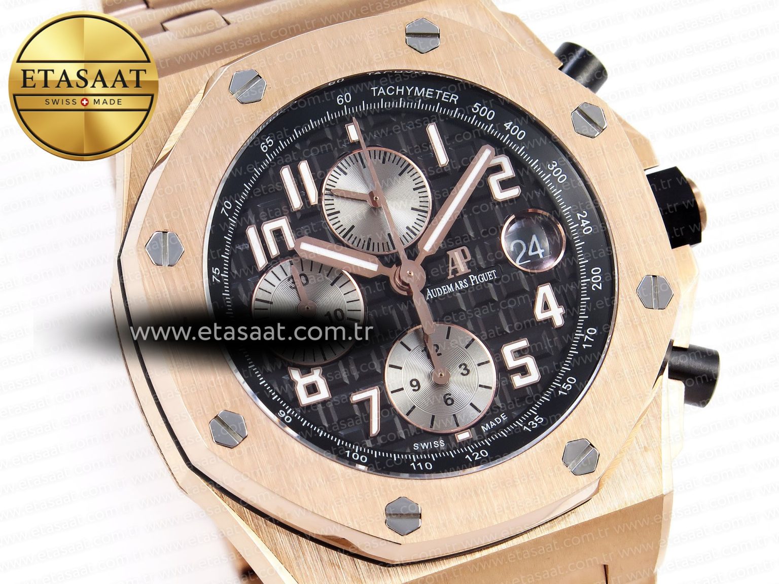 Audemars Piguet Royal Oak  RG/RG Black/Num APF A3126 - Görsel 5