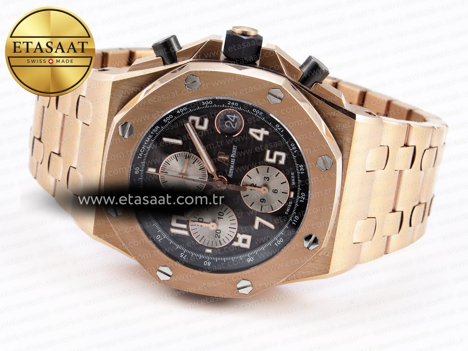 Audemars Piguet Royal Oak  RG/RG Black/Num APF A3126 - Görsel 7