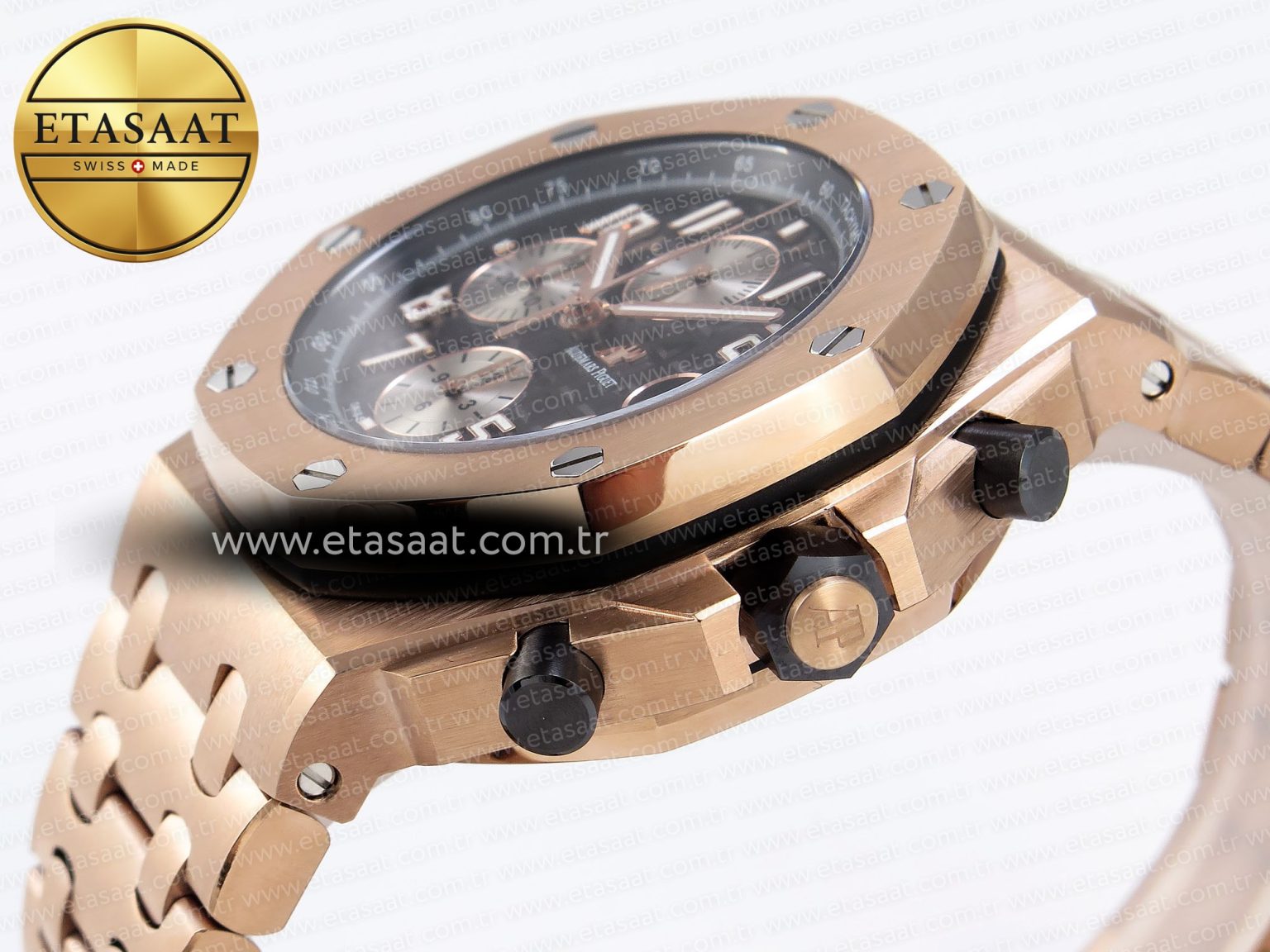 Audemars Piguet Royal Oak  RG/RG Black/Num APF A3126 - Görsel 8