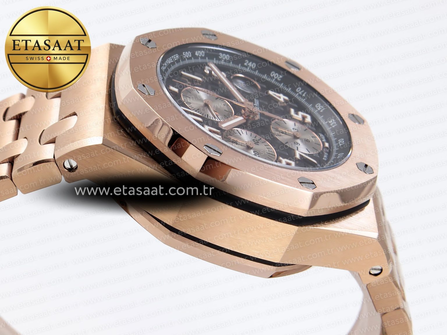 Audemars Piguet Royal Oak  RG/RG Black/Num APF A3126 - Görsel 9