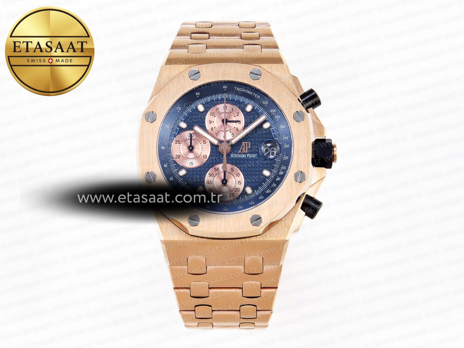 Audemars Piguet Royal Oak RG/RG Blue/Gold APF A7750 - Görsel 3