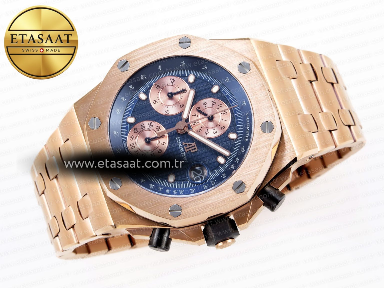 Audemars Piguet Royal Oak RG/RG Blue/Gold APF A7750 - Görsel 6