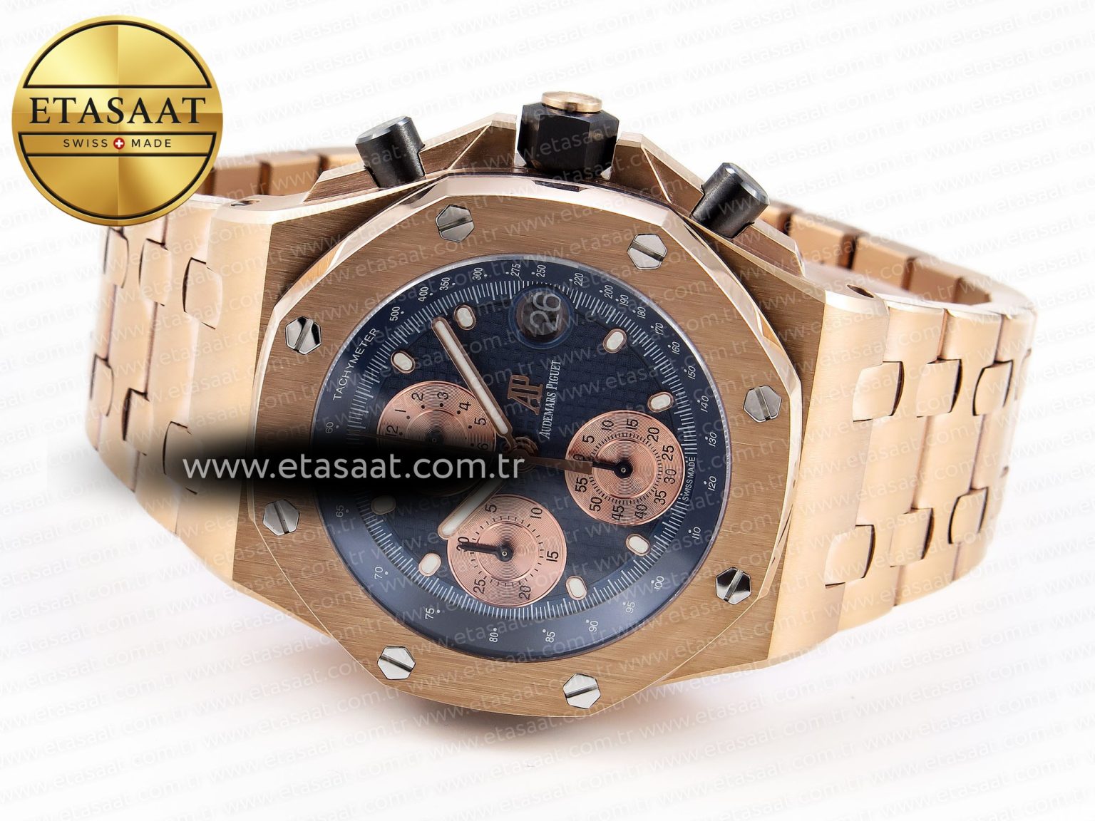 Audemars Piguet Royal Oak RG/RG Blue/Gold APF A7750 - Görsel 7