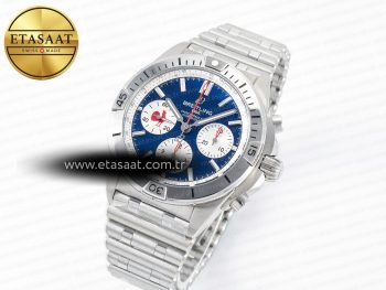 Chronomat B01 France 42mm SS BLSF 1:1 Best Edition Blue Dial on SS Bracelet A7750