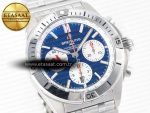 Chronomat B01 France 42mm SS BLSF 1:1 Best Edition Blue Dial on SS Bracelet A7750 - Görsel 5