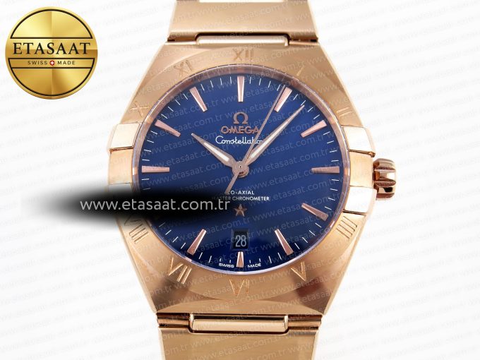 CONSTELLATION 39MM RG ASWF 1:1 BEST EDITION BLUE DIAL ON RG BRACELET A8801 - Görsel 4