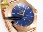 CONSTELLATION 39MM RG ASWF 1:1 BEST EDITION BLUE DIAL ON RG BRACELET A8801 - Görsel 5