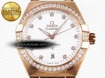 Omega CONSTELLATION 39MM RG DIAMONDS WHITE DIAL ON RGA8801 - Görsel 4