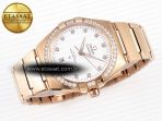 Omega CONSTELLATION 39MM RG DIAMONDS WHITE DIAL ON RGA8801 - Görsel 5