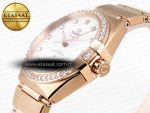 CONSTELLATION 39MM RG DIAMONDS BEZEL ASWF 1:1 BEST EDITION WHITE DIAL ON RG BRACELET A8801 - Görsel 6