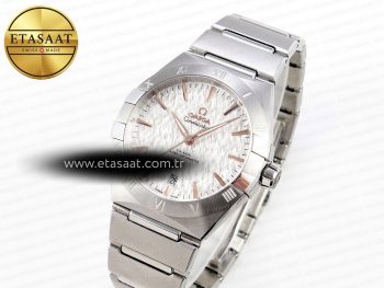 CONSTELLATION 39MM SS ASWF 1:1 BEST EDITION WHITE TEXTURED DIAL ON SS BRACELET A8800