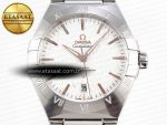 CONSTELLATION 39MM SS ASWF 1:1 BEST EDITION WHITE TEXTURED DIAL ON SS BRACELET A8800 - Görsel 4