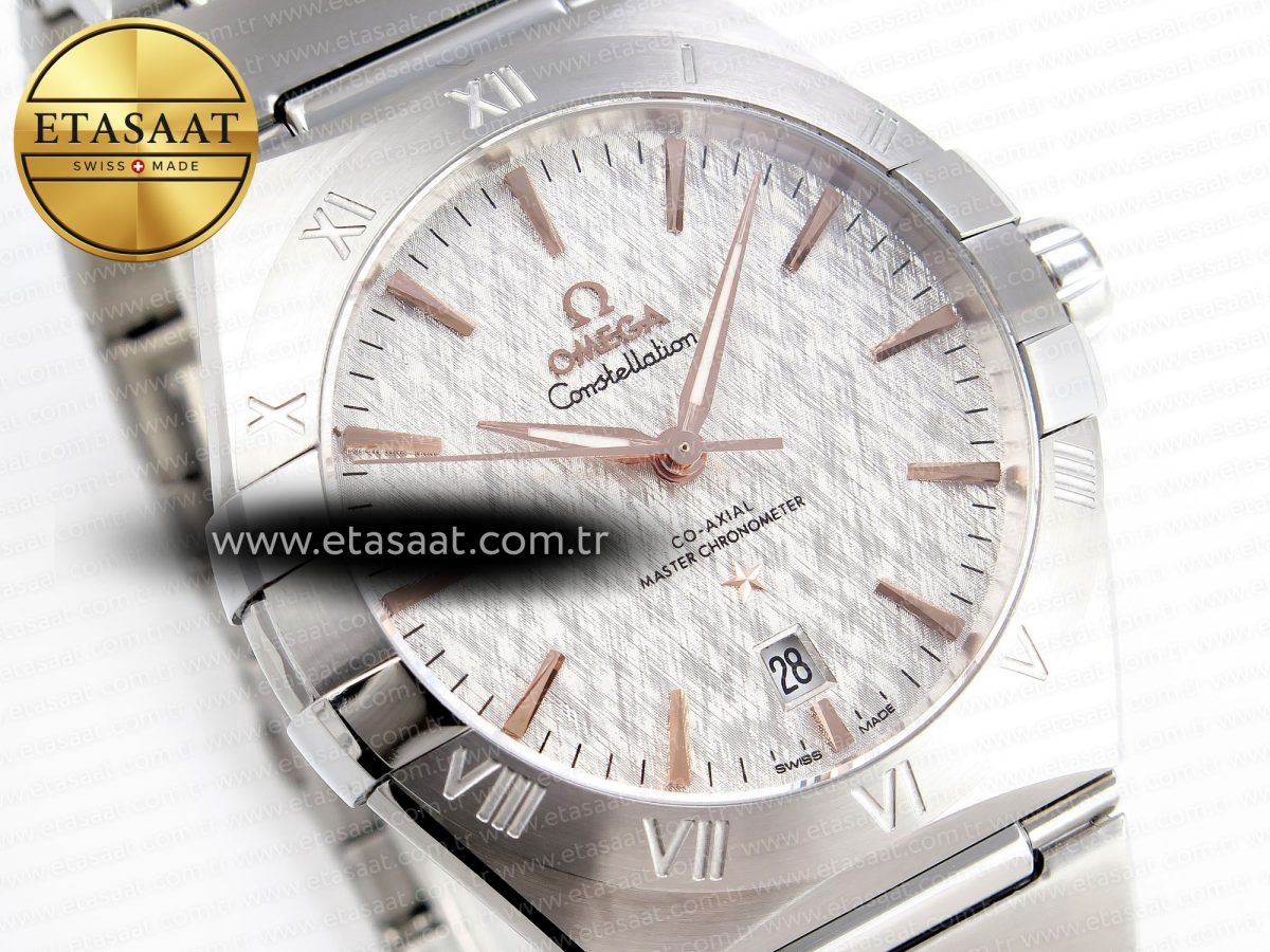 Omega CONSTELLATION 39MM WHITE TEXTURED DIAL ON SS BRACELET A8800 - Görsel 5