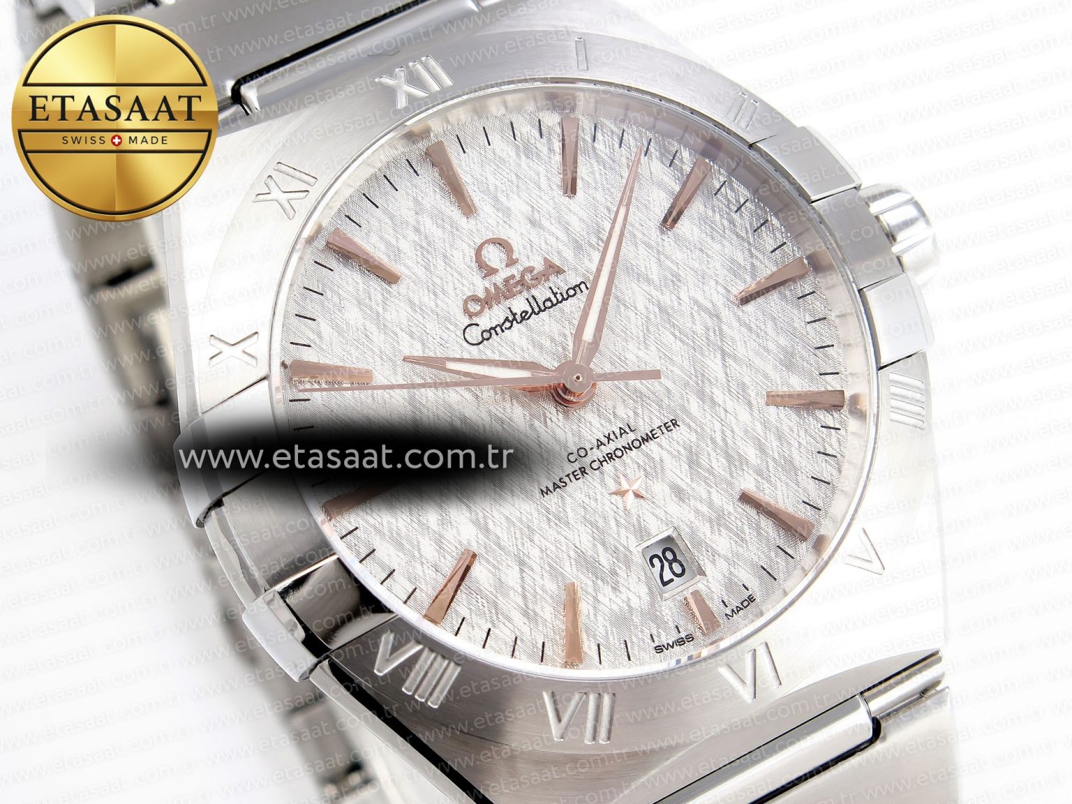 CONSTELLATION 39MM SS ASWF 1:1 BEST EDITION WHITE TEXTURED DIAL ON SS BRACELET A8800 - Görsel 5