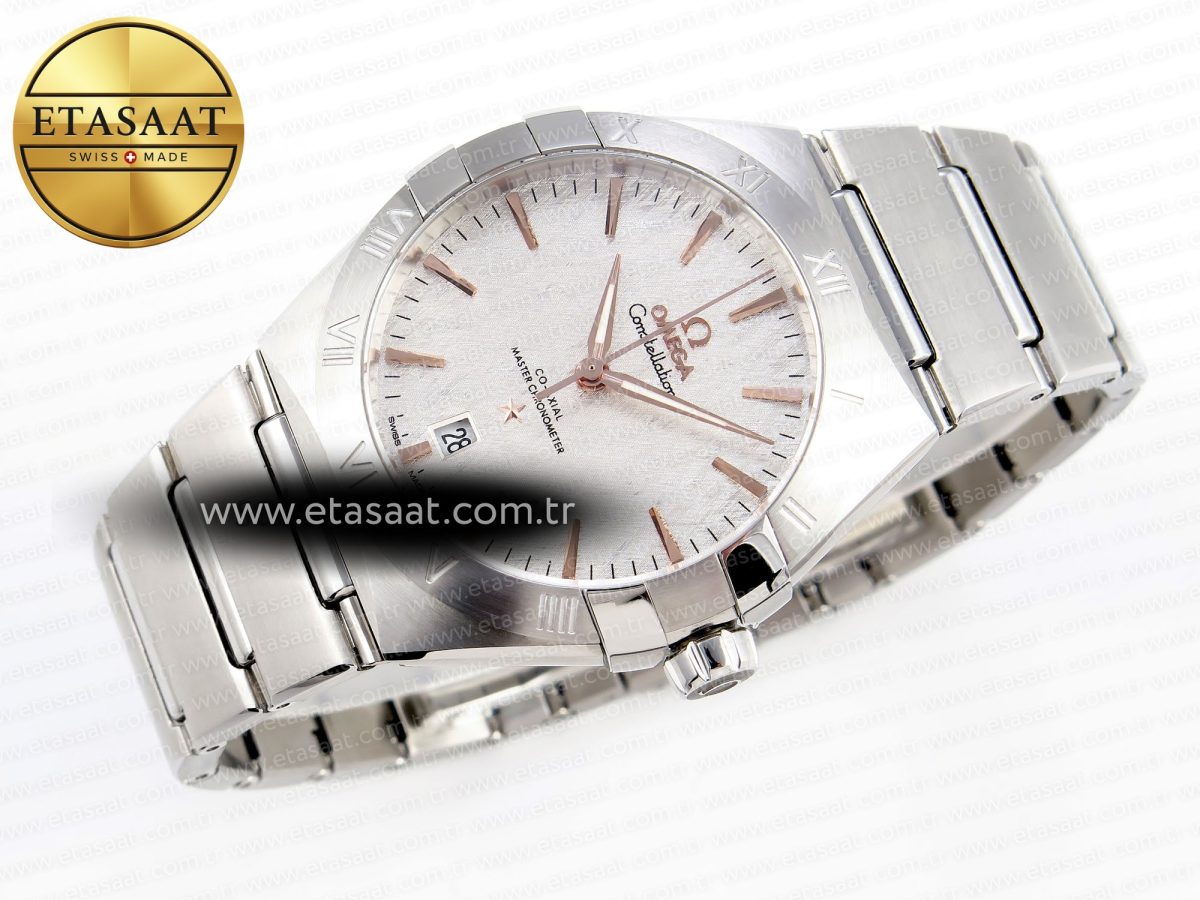 Omega CONSTELLATION 39MM WHITE TEXTURED DIAL ON SS BRACELET A8800 - Görsel 6