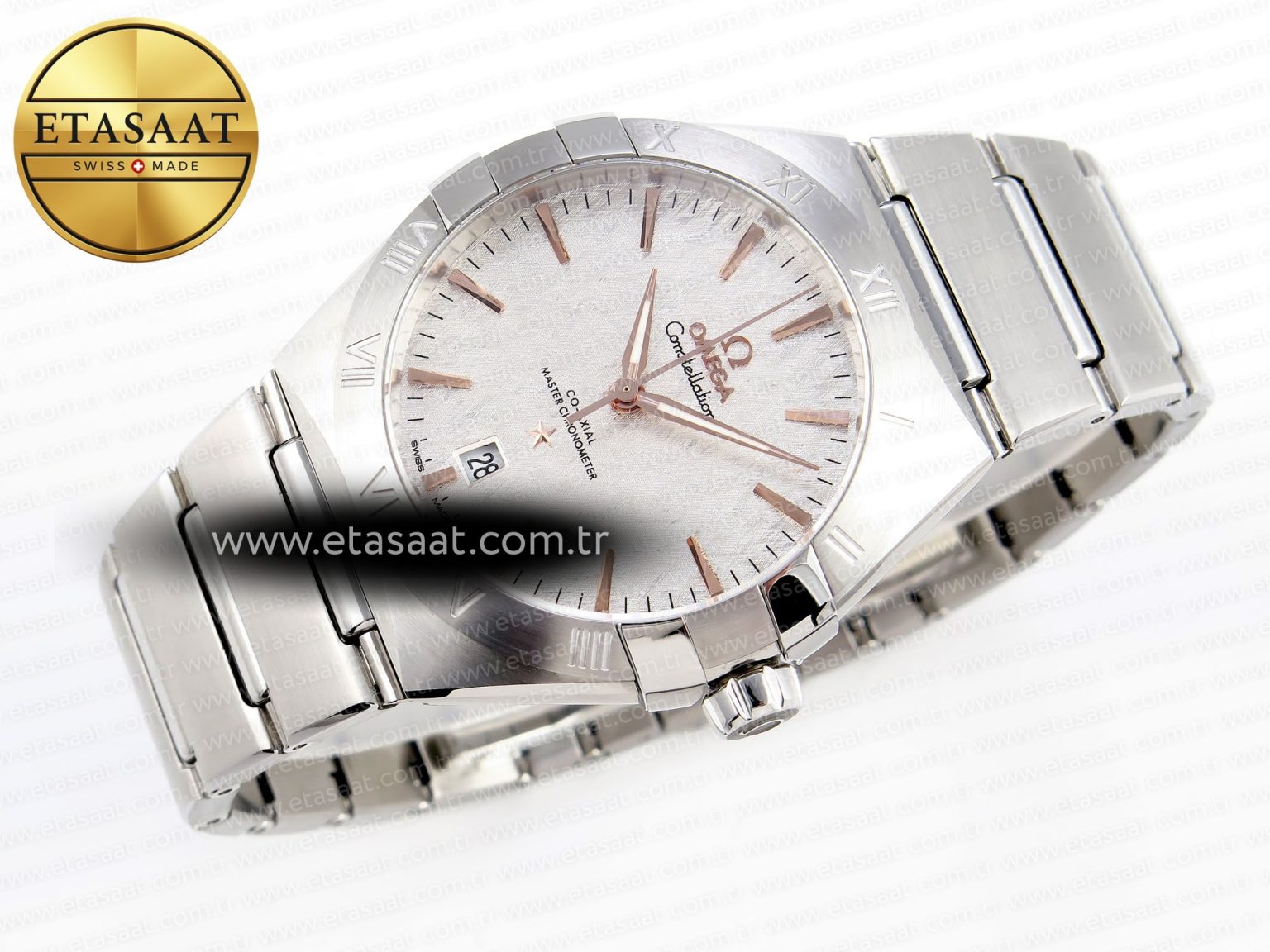 CONSTELLATION 39MM SS ASWF 1:1 BEST EDITION WHITE TEXTURED DIAL ON SS BRACELET A8800 - Görsel 6