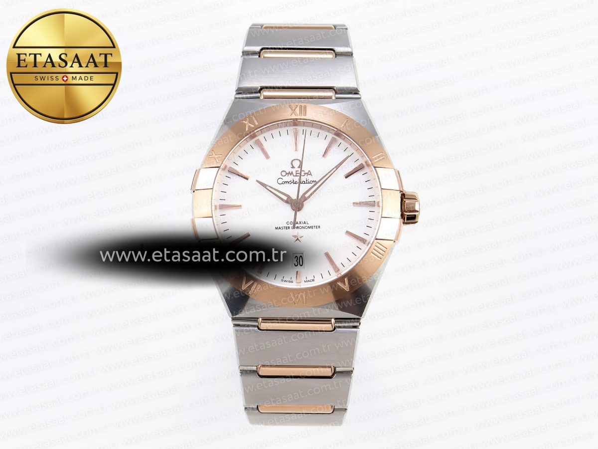 Omega CONSTELLATION 39MM SS/RG WHITE DIAL ON SS/RG BRACELET A8800 - Görsel 3