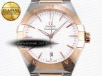 Omega CONSTELLATION 39MM SS/RG WHITE DIAL ON SS/RG BRACELET A8800 - Görsel 4