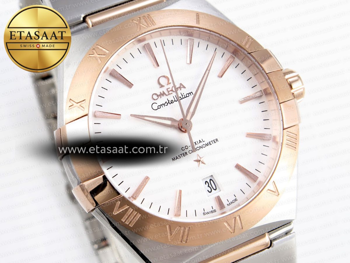 Omega CONSTELLATION 39MM SS/RG WHITE DIAL ON SS/RG BRACELET A8800 - Görsel 5
