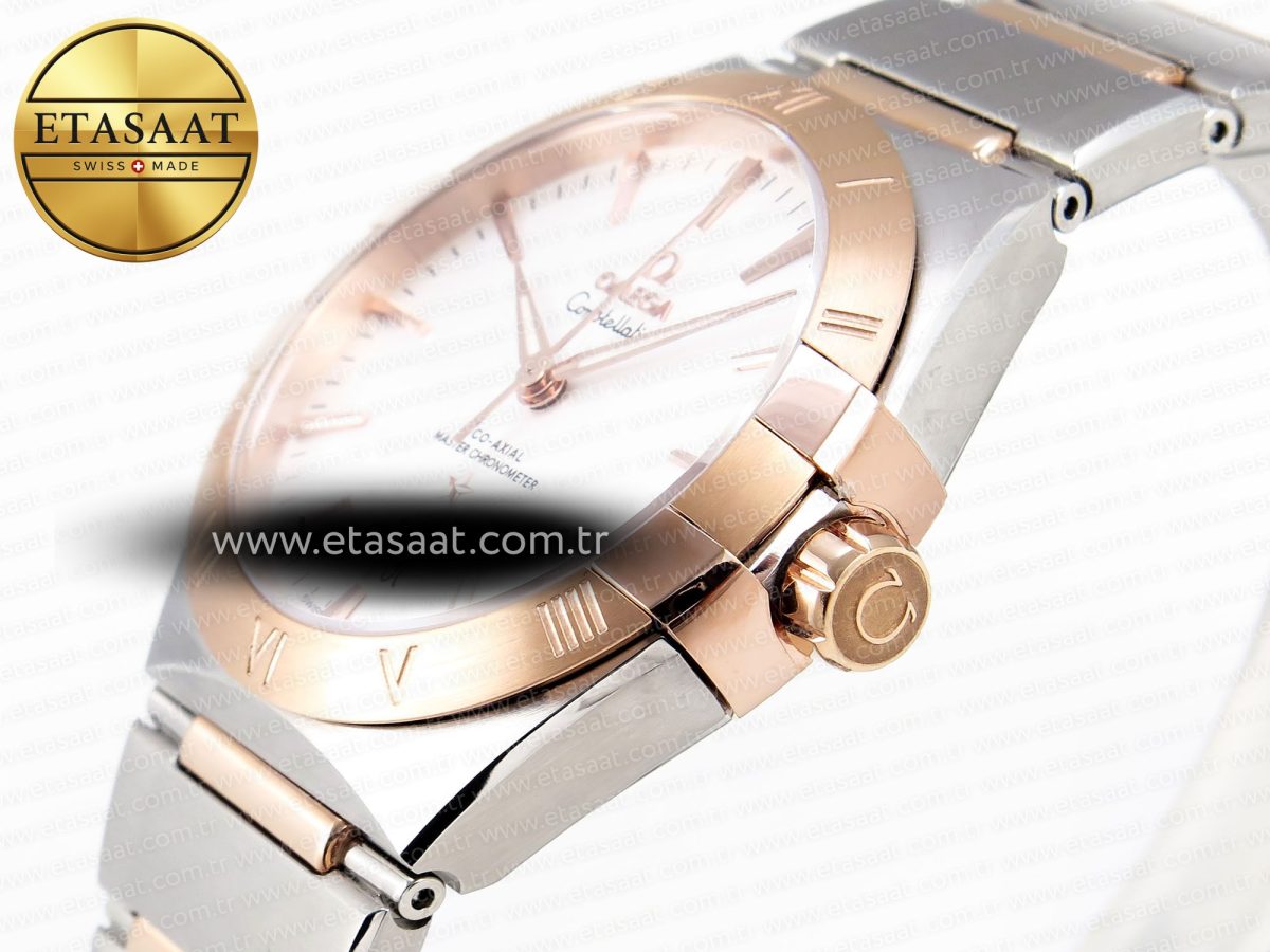 Omega CONSTELLATION 39MM SS/RG WHITE DIAL ON SS/RG BRACELET A8800 - Görsel 7