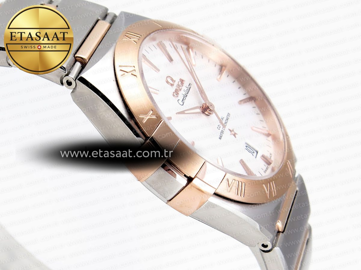 Omega CONSTELLATION 39MM SS/RG WHITE DIAL ON SS/RG BRACELET A8800 - Görsel 8