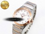 CONSTELLATION 39MM SS/RG ASWF 1:1 BEST EDITION WHITE DIAMONDS DIAL ON SS/RG BRACELET A8800