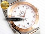 CONSTELLATION 39MM SS/RG ASWF 1:1 BEST EDITION WHITE DIAMONDS DIAL ON SS/RG BRACELET A8800 - Görsel 5