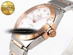 Omega CONSTELLATION 39MM SS/RG WHITE DIAMONDS DIAL ON SS/RG BRACELET A8800 - Görsel 6