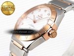 CONSTELLATION 39MM SS/RG ASWF 1:1 BEST EDITION WHITE DIAMONDS DIAL ON SS/RG BRACELET A8800 - Görsel 6