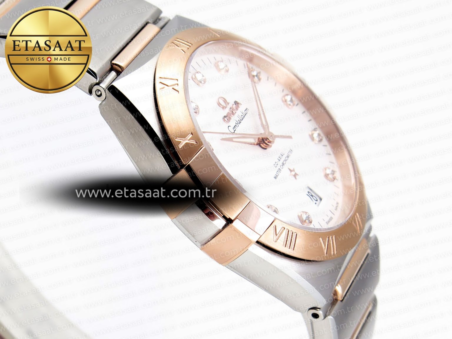 CONSTELLATION 39MM SS/RG ASWF 1:1 BEST EDITION WHITE DIAMONDS DIAL ON SS/RG BRACELET A8800 - Görsel 7