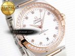 Omega CONSTELLATION 39MM SS/YG WHITE DIAMONDS DIAL ON SS/RG A8800 - Görsel 5