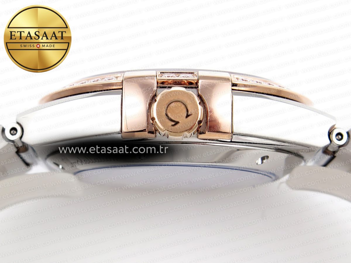 Omega CONSTELLATION 39MM SS/YG WHITE DIAMONDS DIAL ON SS/RG A8800 - Görsel 9