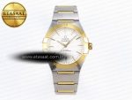 CONSTELLATION 39MM SS/YG ASWF 1:1 BEST EDITION WHITE DIAL ON SS/YG BRACELET A8800 - Görsel 3