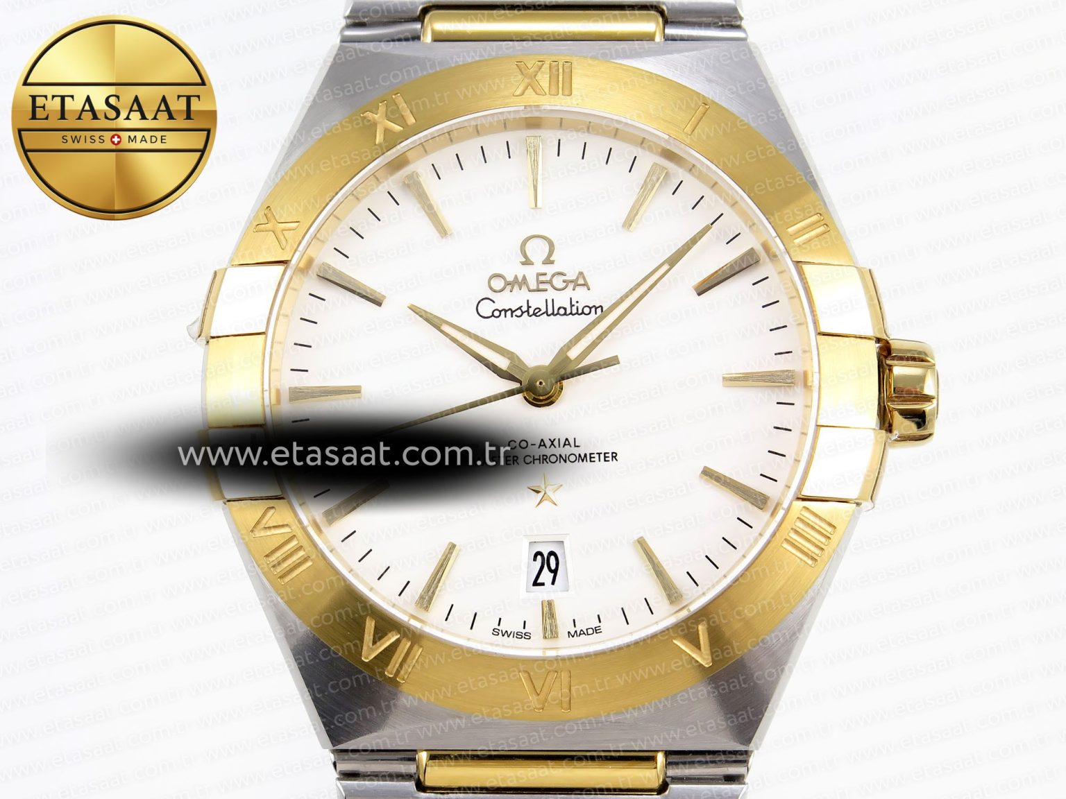 CONSTELLATION 39MM SS/YG ASWF 1:1 BEST EDITION WHITE DIAL ON SS/YG BRACELET A8800 - Görsel 4