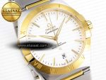 CONSTELLATION 39MM SS/YG ASWF 1:1 BEST EDITION WHITE DIAL ON SS/YG BRACELET A8800 - Görsel 5