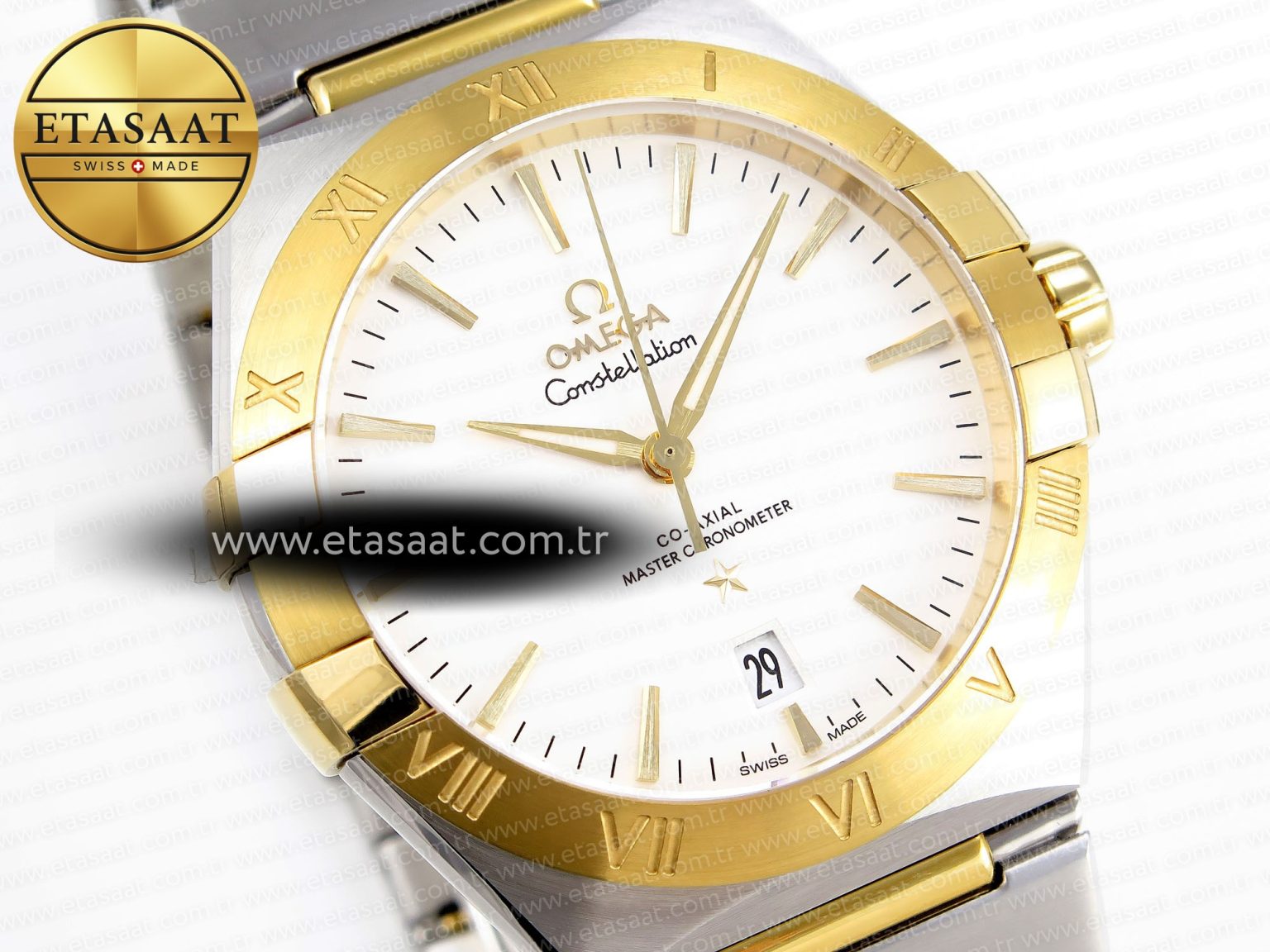 CONSTELLATION 39MM SS/YG ASWF 1:1 BEST EDITION WHITE DIAL ON SS/YG BRACELET A8800 - Görsel 5