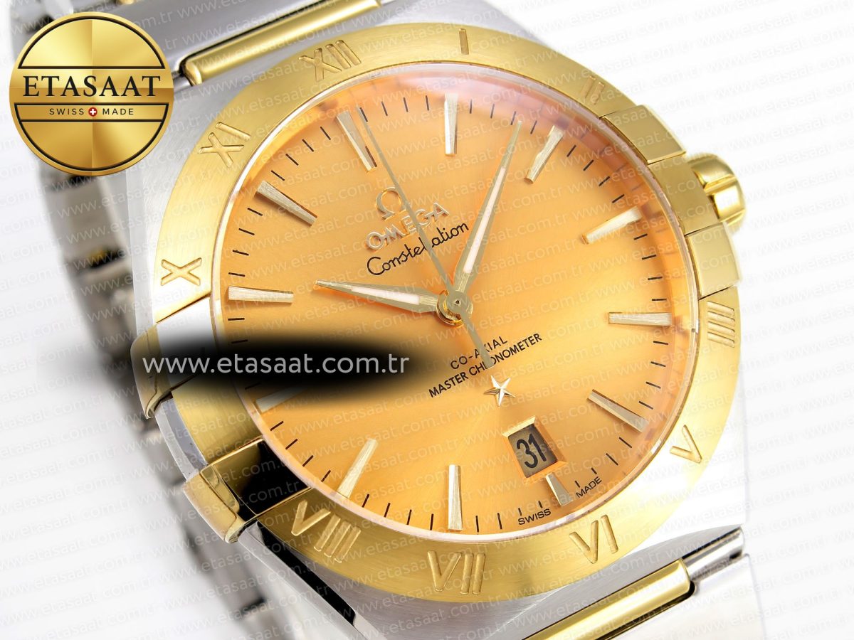 Omega CONSTELLATION 39MM SS/YG DIAMONDS YG DIAL ON SS/YG A8800 - Görsel 5
