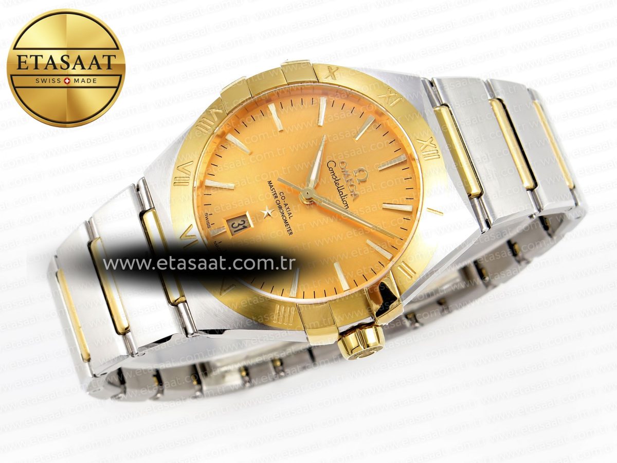 Omega CONSTELLATION 39MM SS/YG DIAMONDS YG DIAL ON SS/YG A8800 - Görsel 6