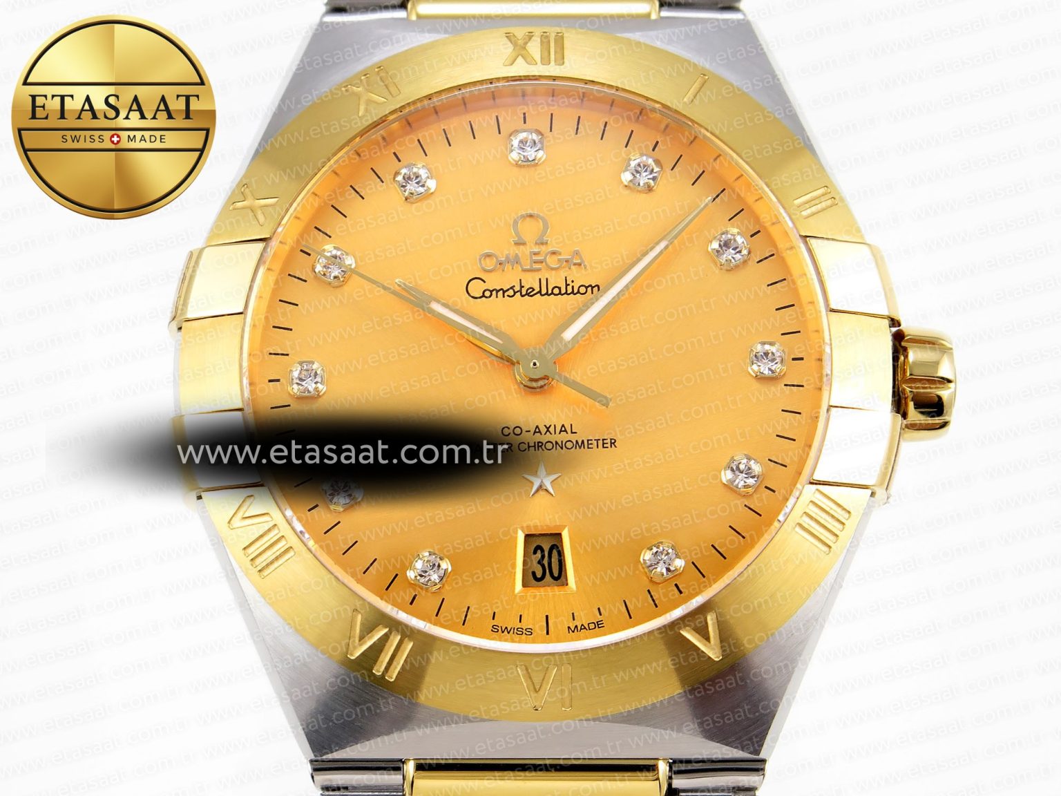 CONSTELLATION 39MM SS/YG ASWF 1:1 BEST EDITION YG DIAMONDS DIAL ON SS/YG BRACELET A8800 - Görsel 4