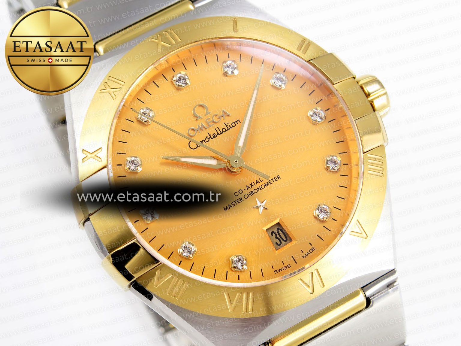 CONSTELLATION 39MM SS/YG ASWF 1:1 BEST EDITION YG DIAMONDS DIAL ON SS/YG BRACELET A8800 - Görsel 5