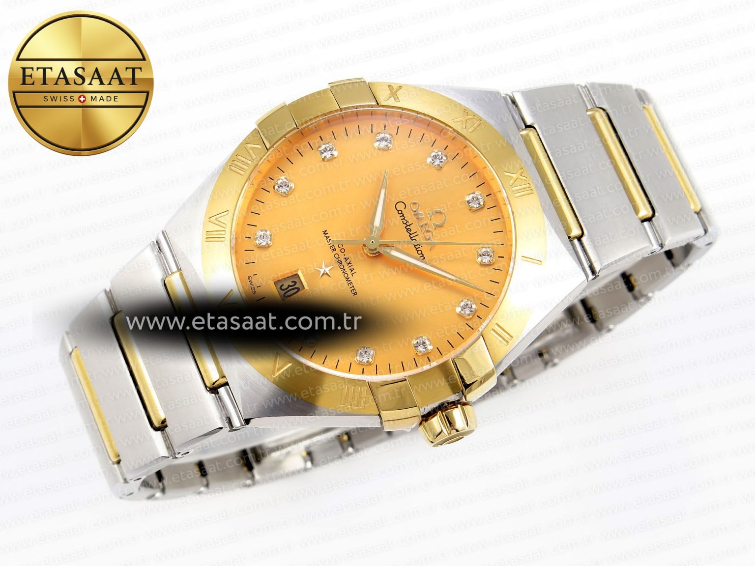 CONSTELLATION 39MM SS/YG ASWF 1:1 BEST EDITION YG DIAMONDS DIAL ON SS/YG BRACELET A8800 - Görsel 6