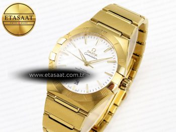 CONSTELLATION 39MM YG ASWF 1:1 BEST EDITION WHITE DIAL ON YG BRACELET A8801