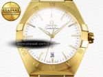 CONSTELLATION 39MM YG ASWF 1:1 BEST EDITION WHITE DIAL ON YG BRACELET A8801 - Görsel 4