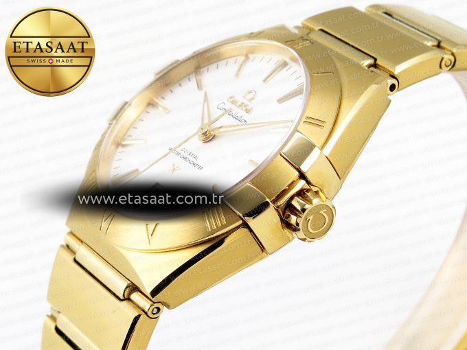 CONSTELLATION 39MM YG ASWF 1:1 BEST EDITION WHITE DIAL ON YG BRACELET A8801 - Görsel 7