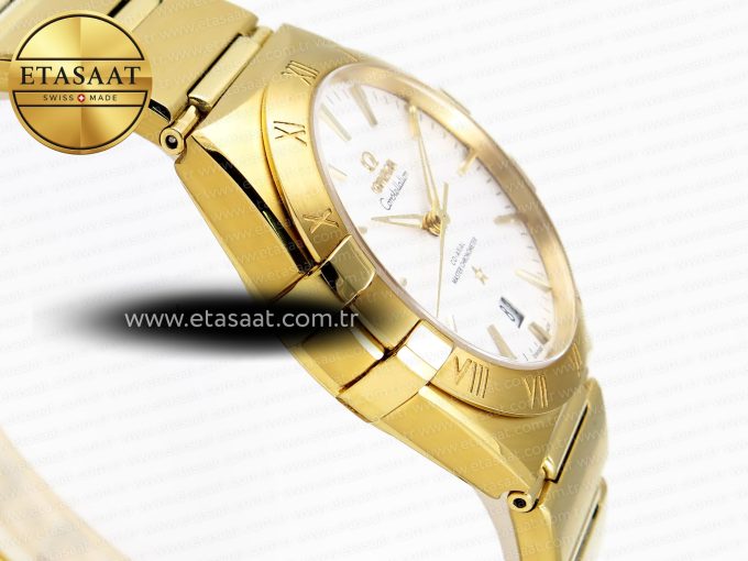 CONSTELLATION 39MM YG ASWF 1:1 BEST EDITION WHITE DIAL ON YG BRACELET A8801 - Görsel 8