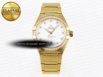 Omega CONSTELLATION 39MM RG DIAMONDS  WHITE DIAMONDS DIAL ON YG A8801 - Görsel 3